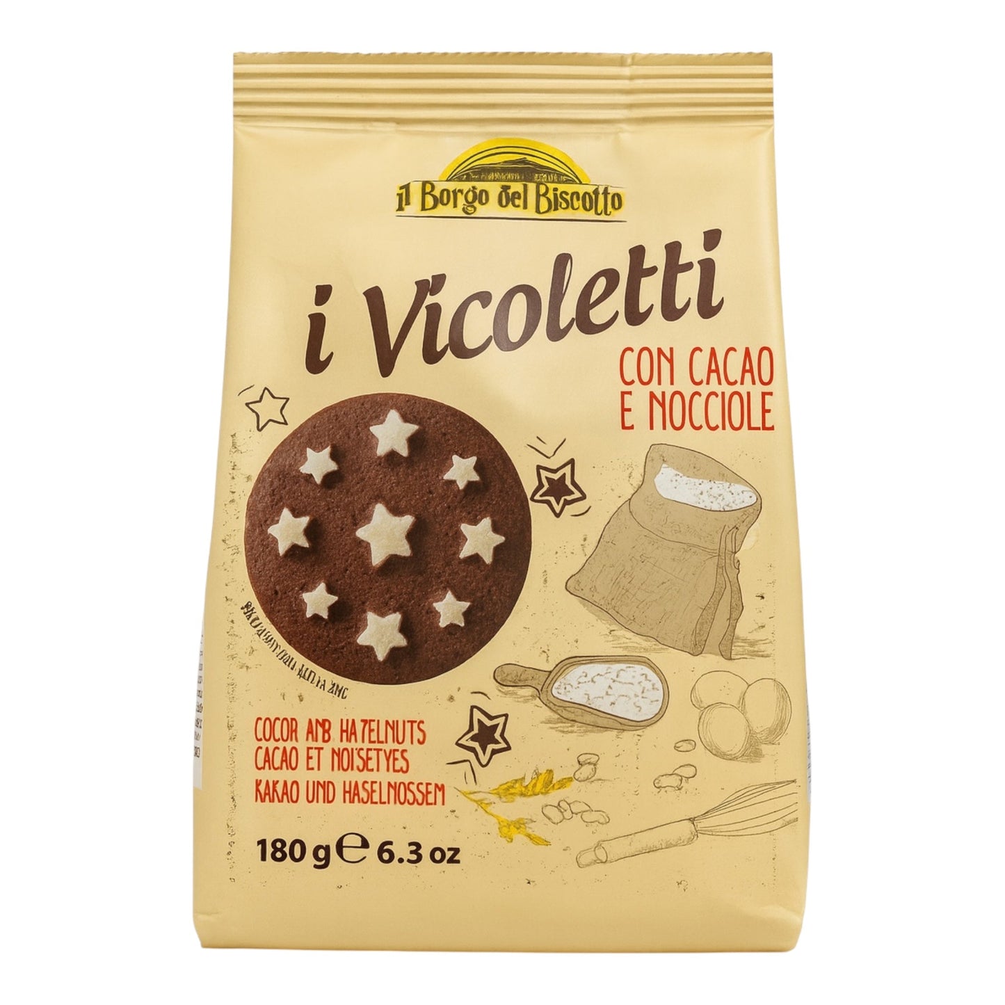 Il Borgo del Biscotto Shortbread
Chocolate & Hazelnut Biscuits
180g