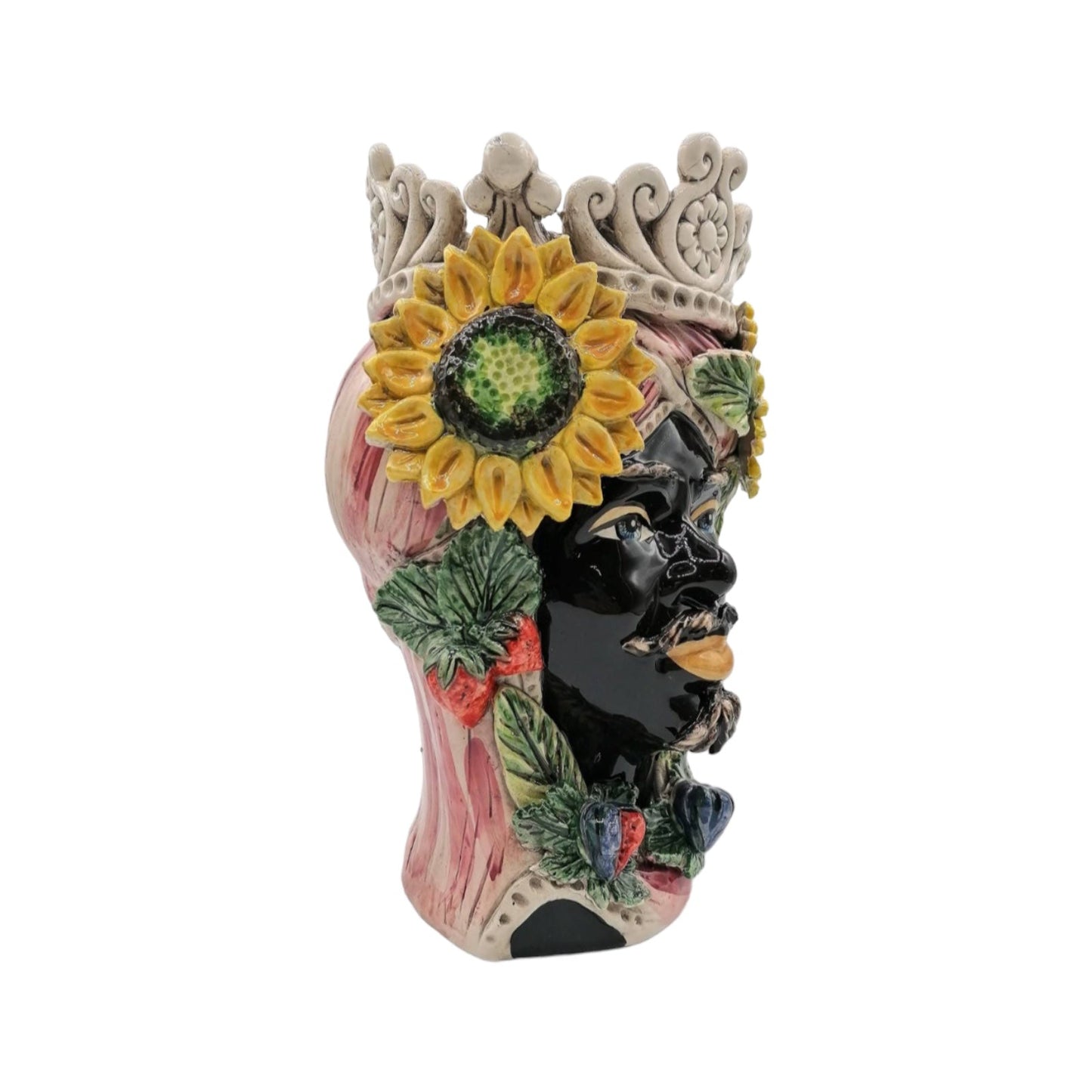 Sicilian Ceramics From Caltagirone Testa Di Moro 20cm