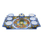 Sicilian Trinacria Espresso Set with Serving Tray – Hand-Painted Ceramic (8-Piece)