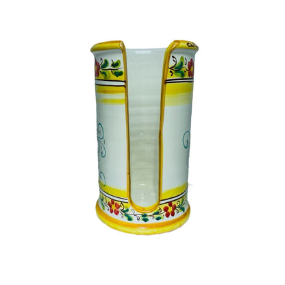 Coffee Glass Holder Size: Height 16 cm and Diameter 9 cm in Caltagirone Ceramic