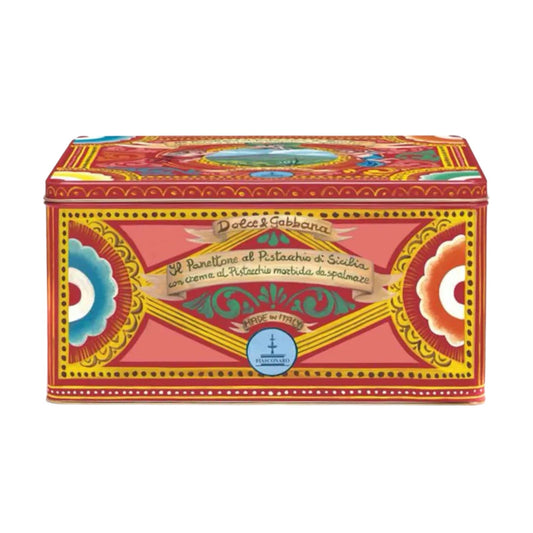 Panettone Dolce & Gabbana With Jar of Pistachio Cream & Shopping Bag By Fiasconaro 2.2lb