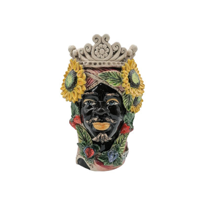 Sicilian Ceramics From Caltagirone Testa Di Moro 20cm